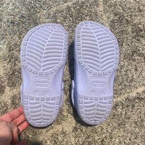Youth J3 lavender crocs EUC